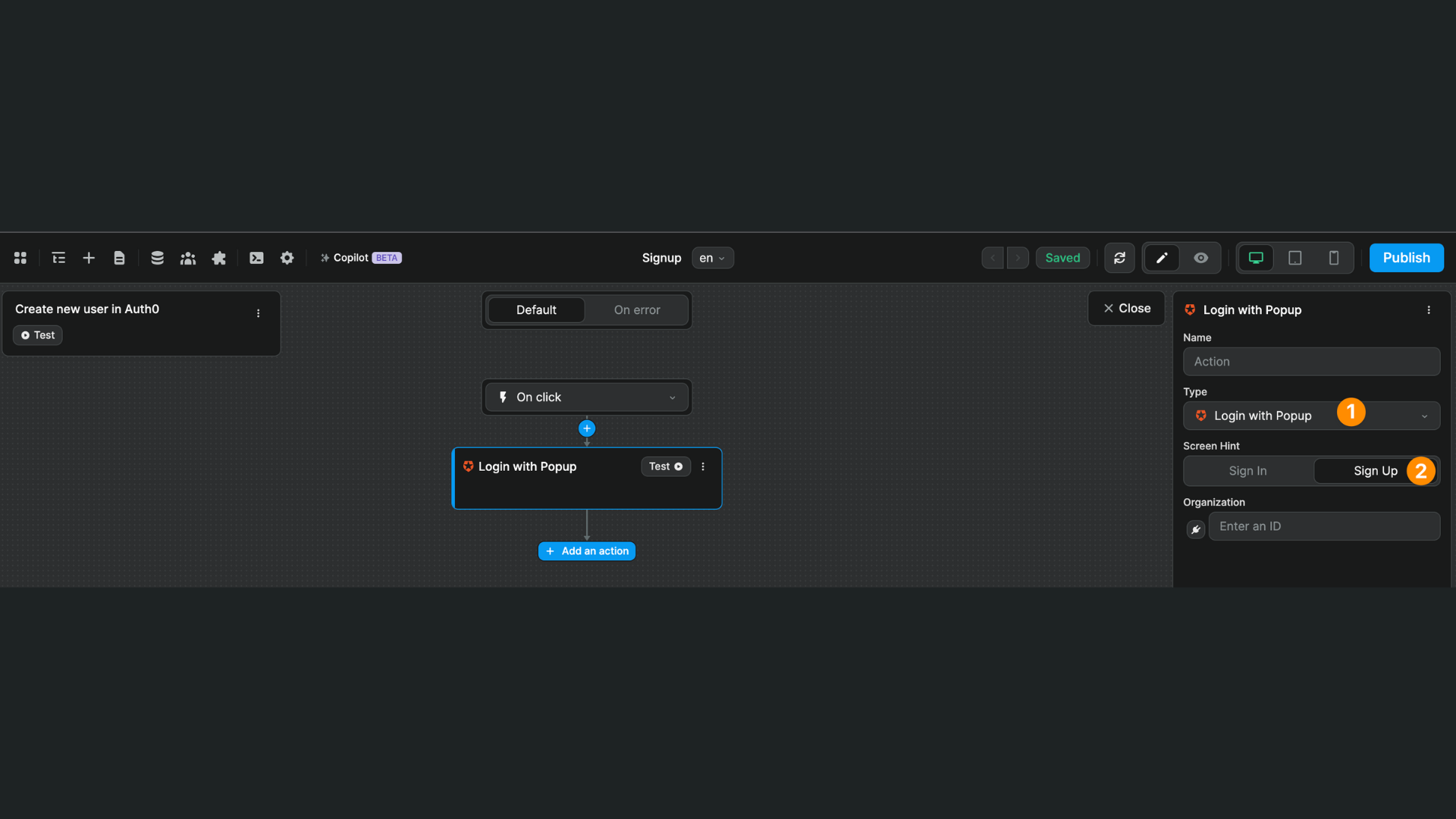 User signup