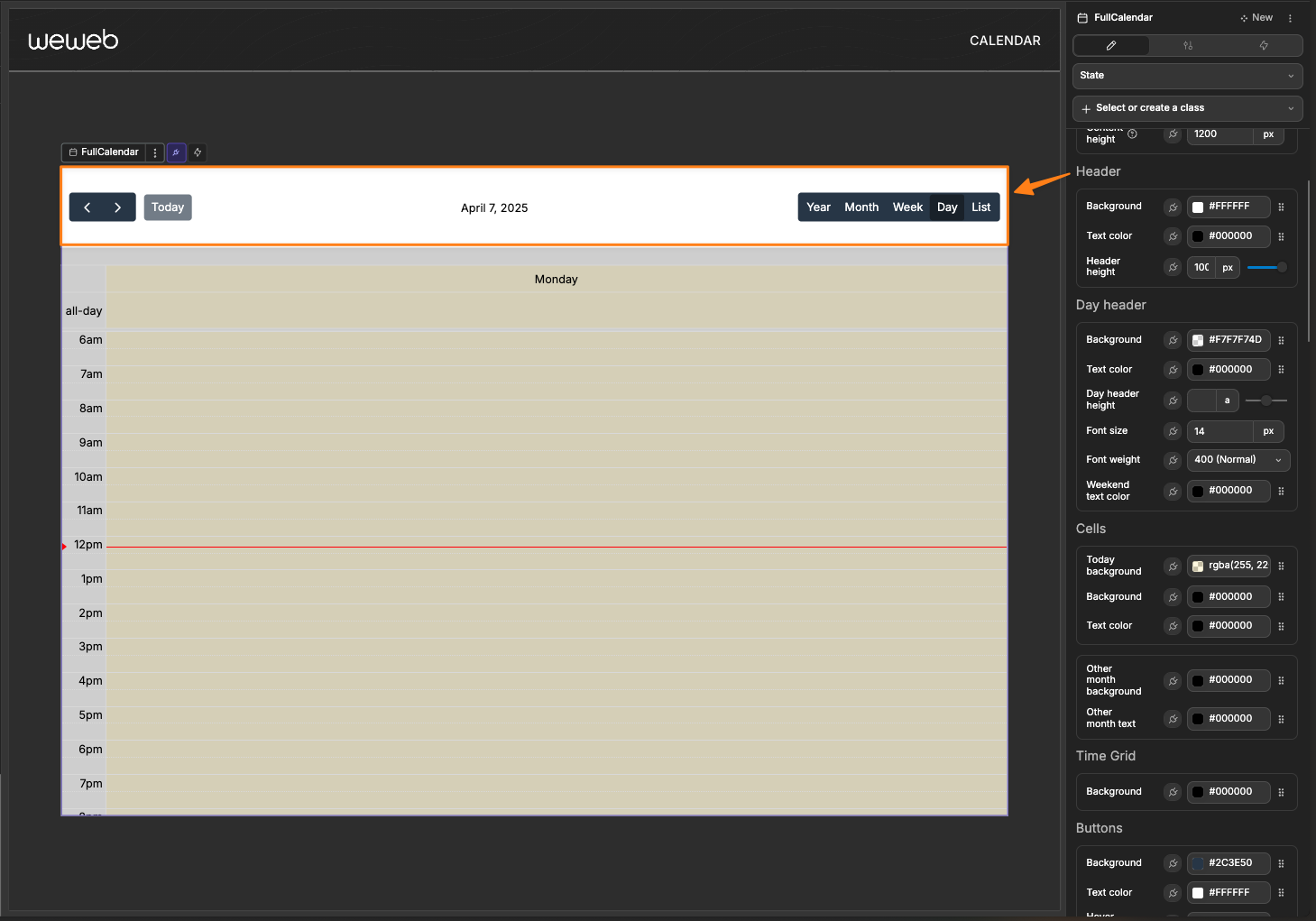 Header Styling