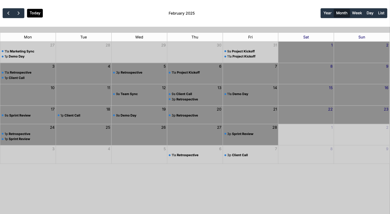 Month View
