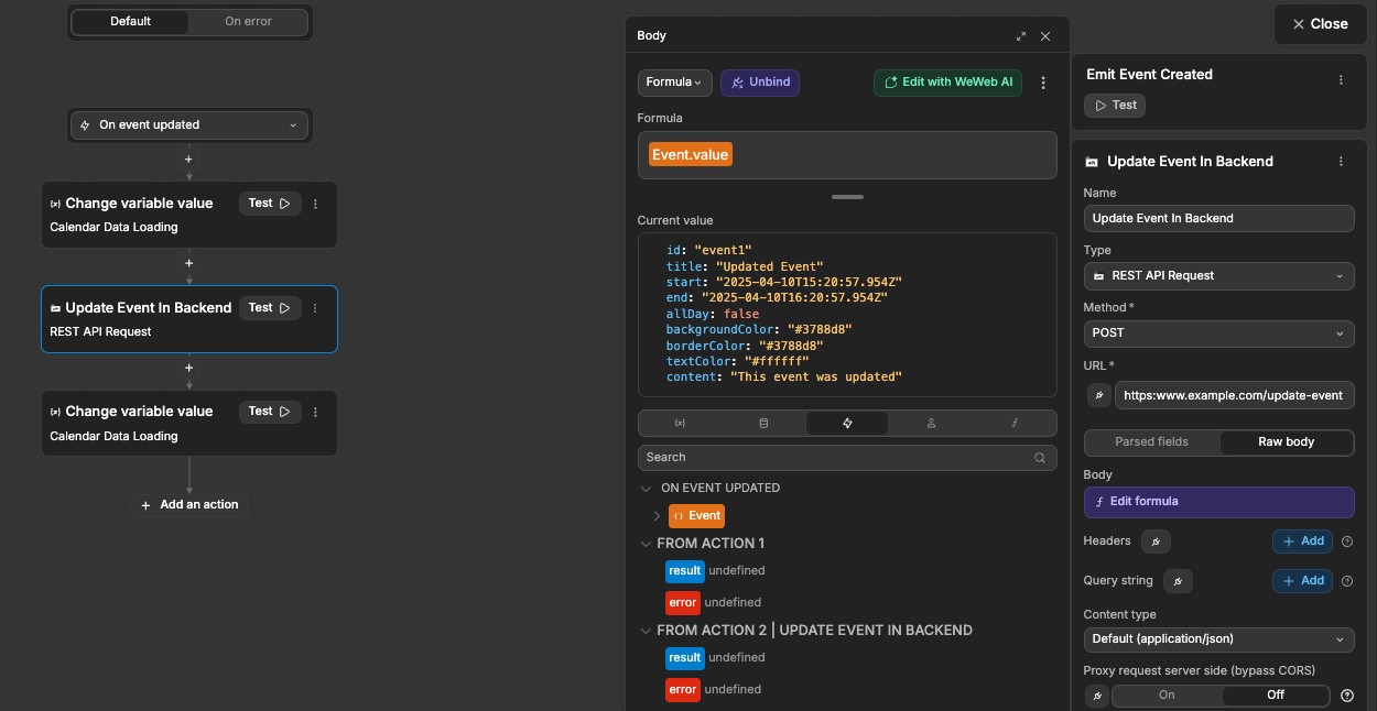 Event Updating API