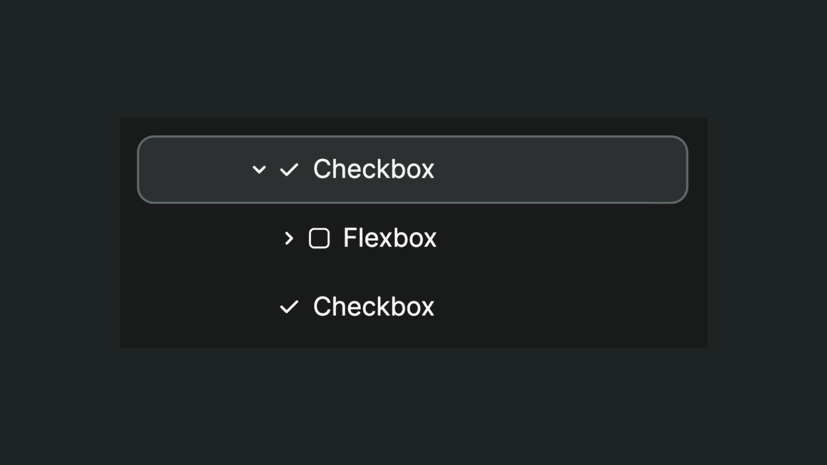 Checkbox structure