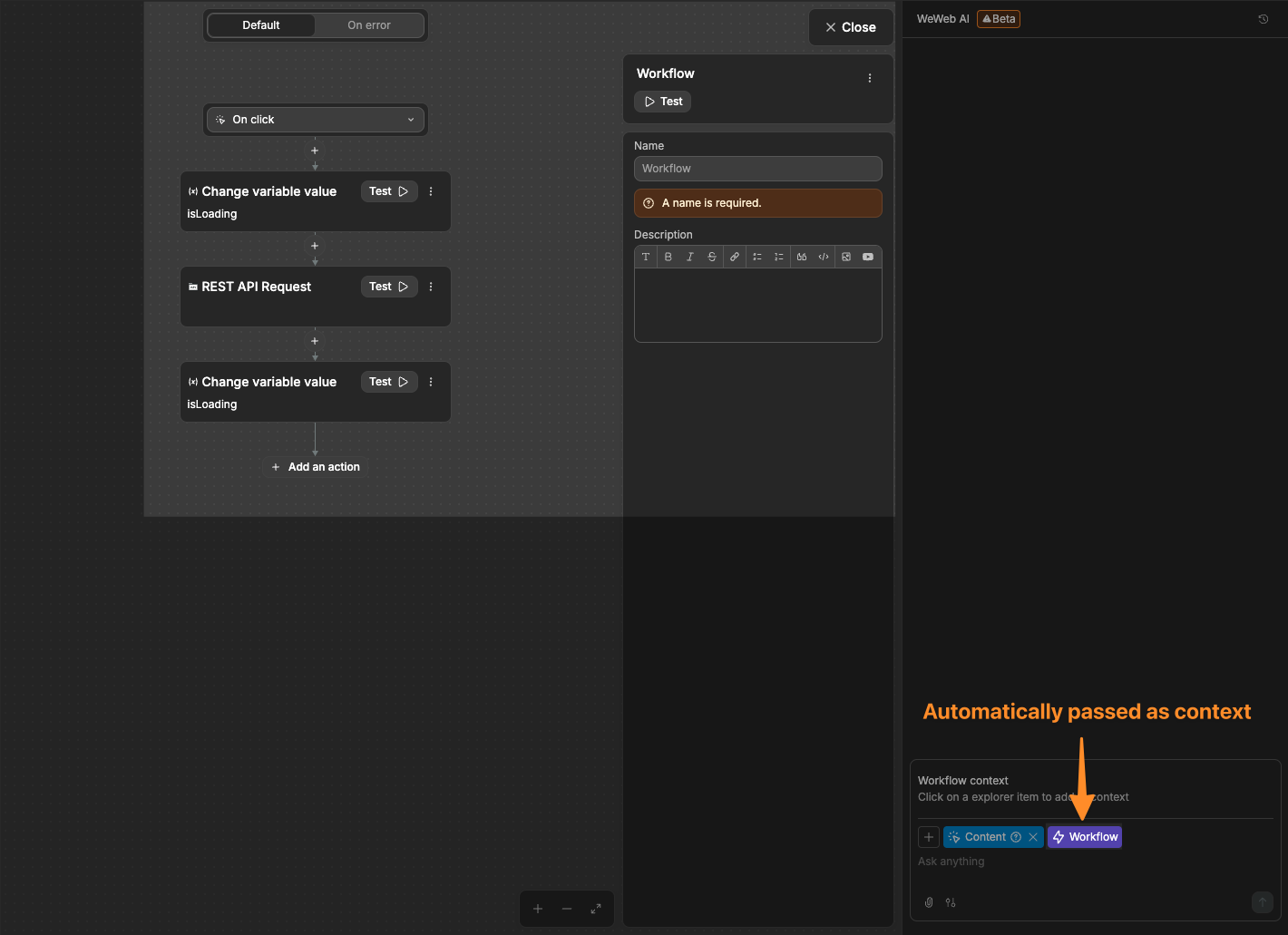 Workflow as context