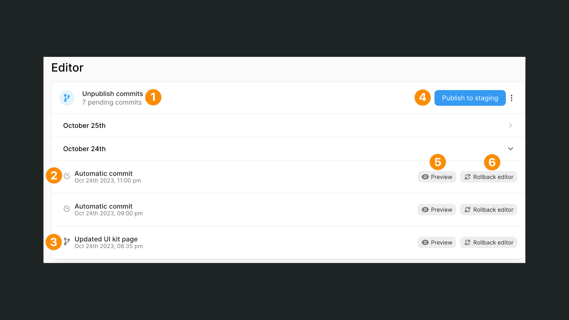 Editor deployments
