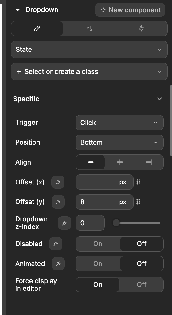 dropdown-properties