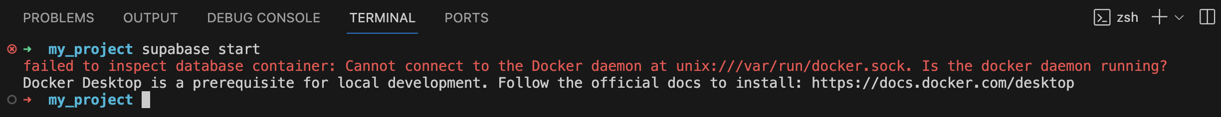 Docker error