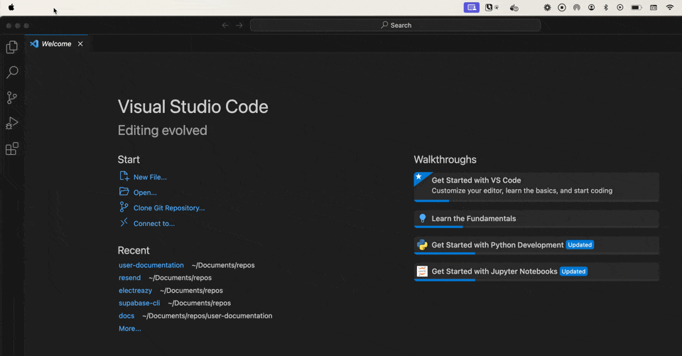 Open repo in VSCode