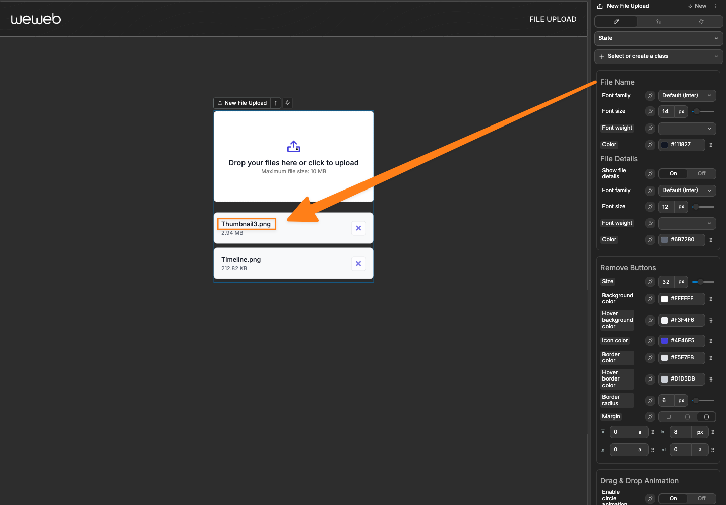 File Name styling