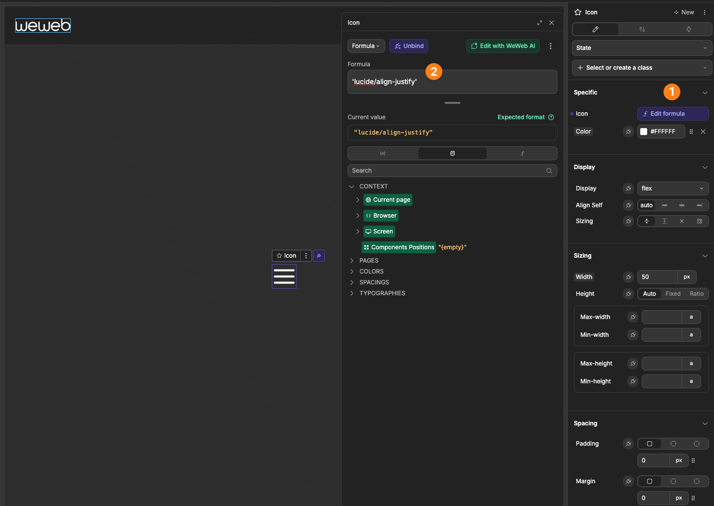 Binding Icons