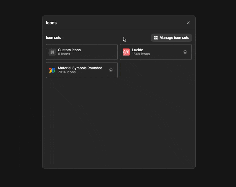 Uploading Icons