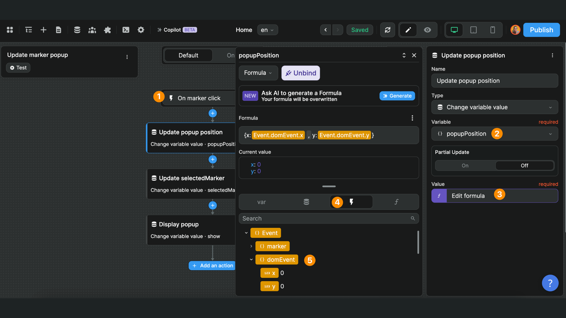Mapbox domEvent