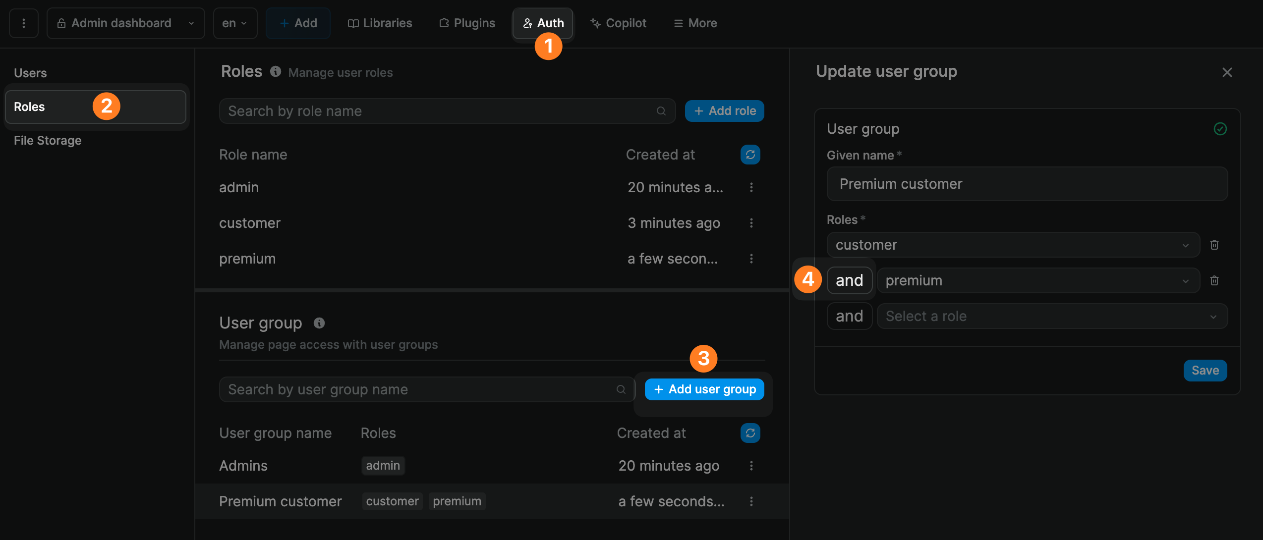 Add user groups