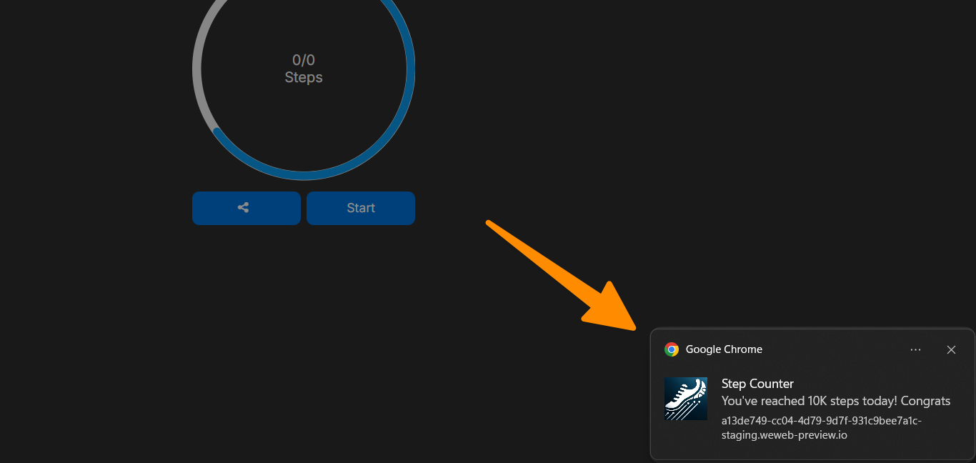 Chrome notification