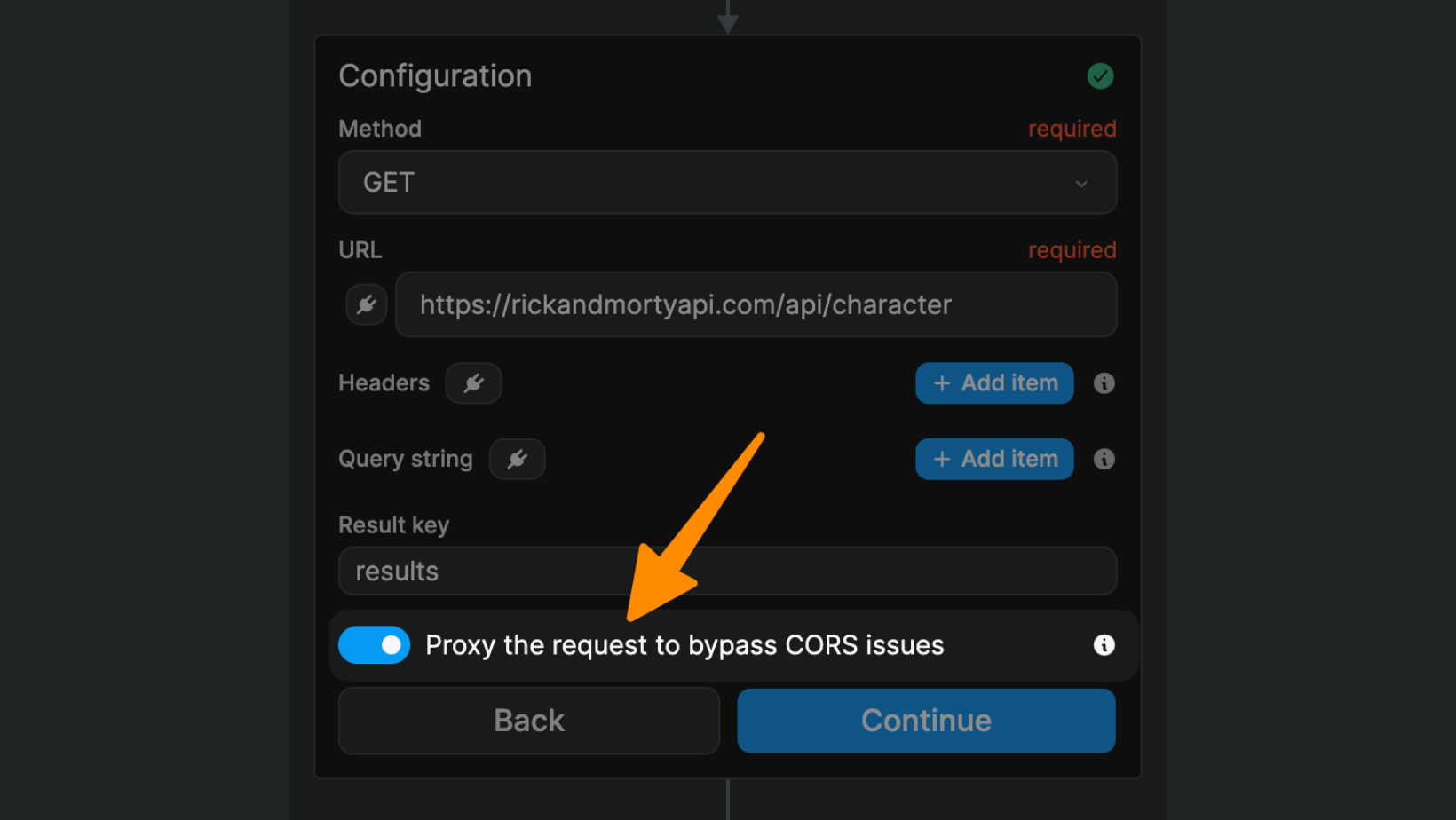 Proxy API request