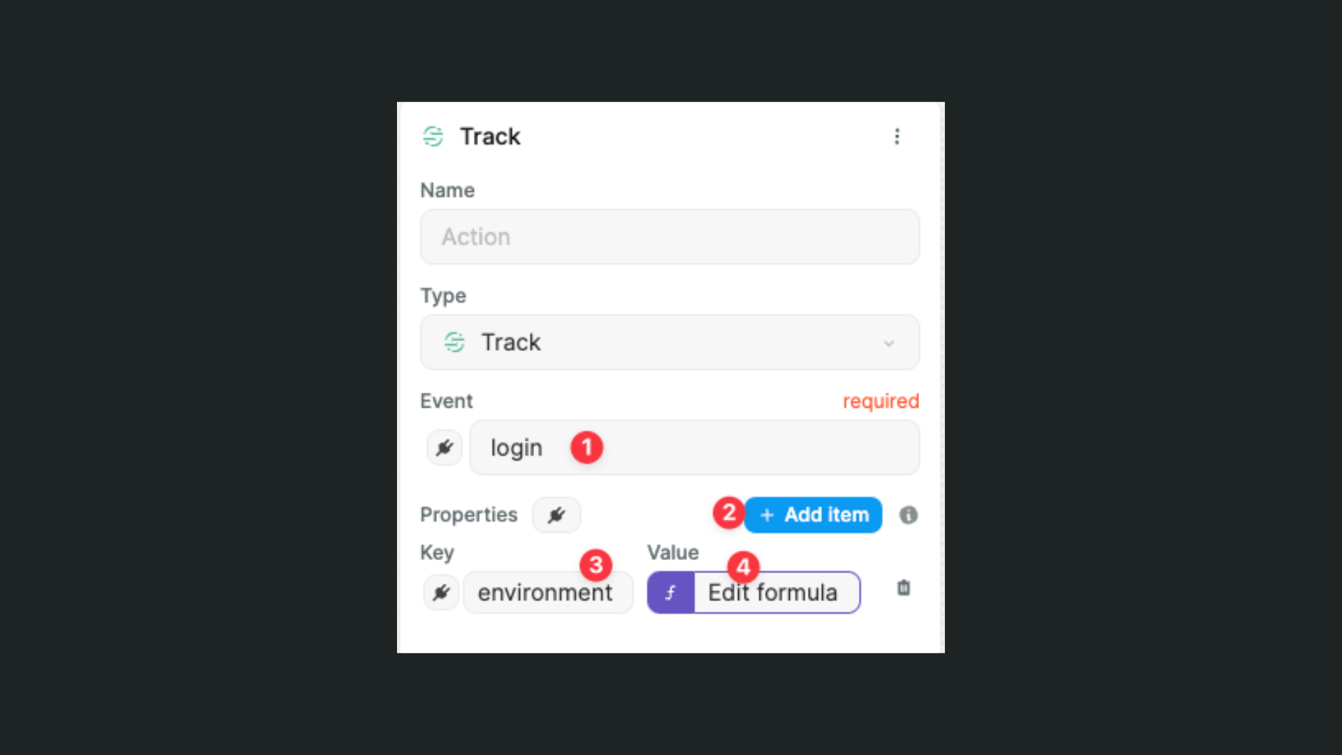 Adding the Track action for Segment on WeWeb