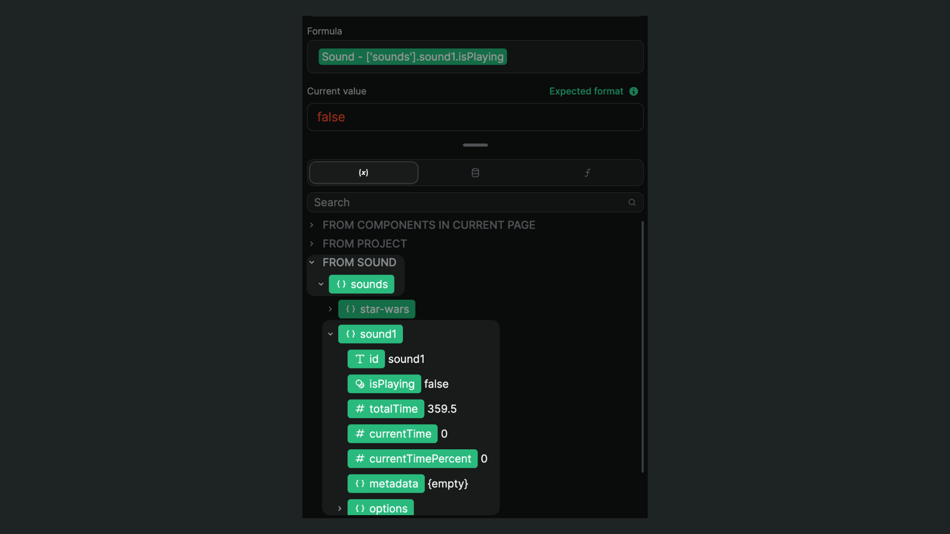 Sound variable