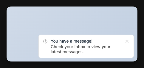Notification toast