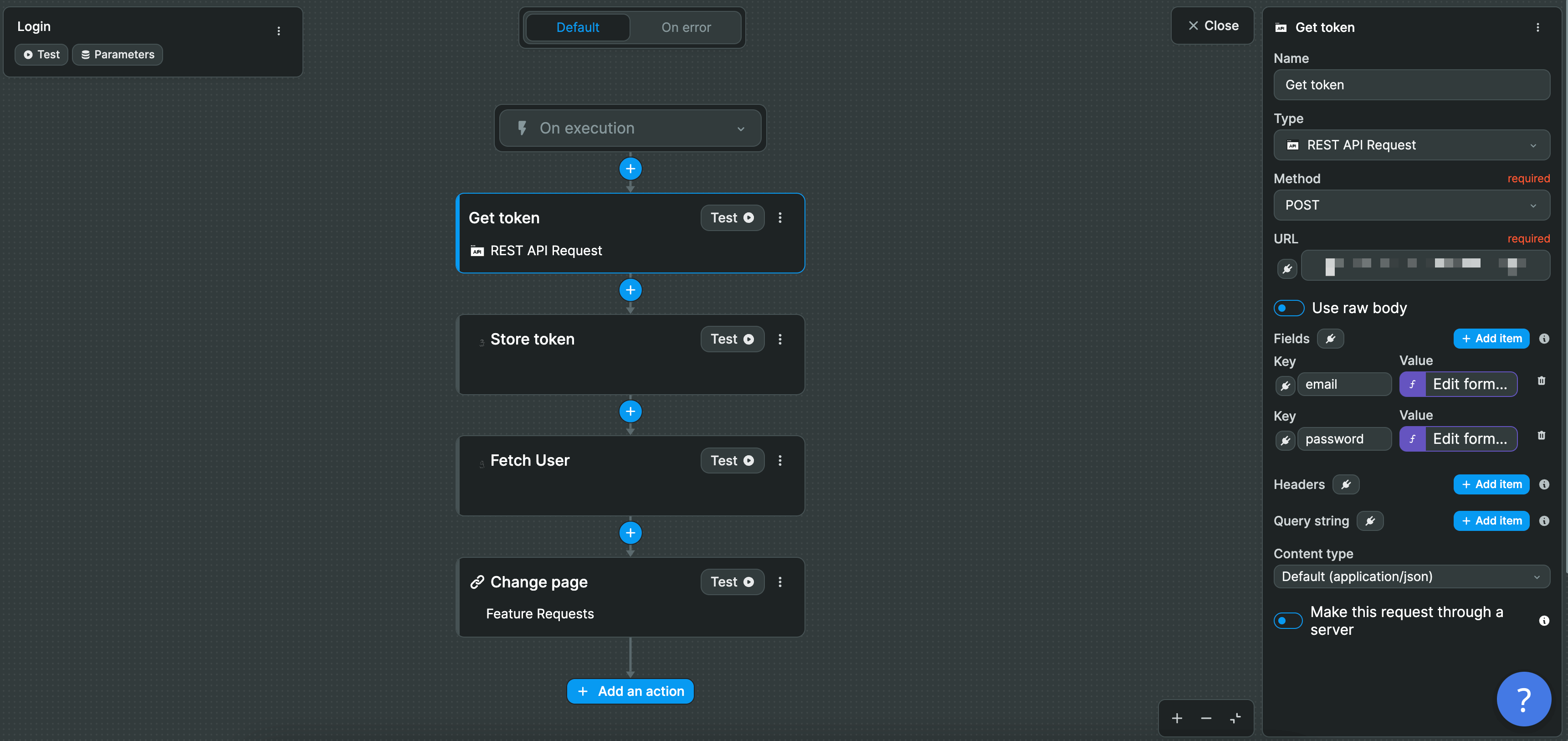 Login workflow