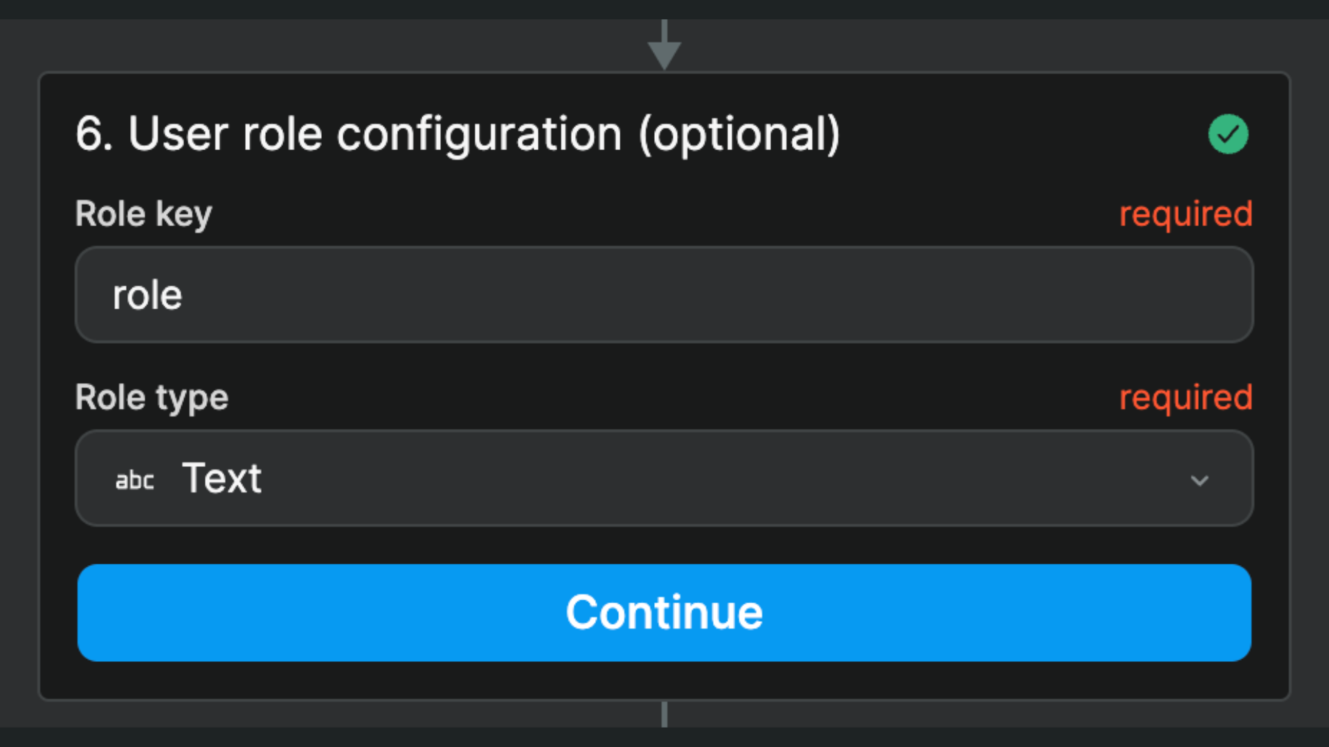 User role in WeWeb